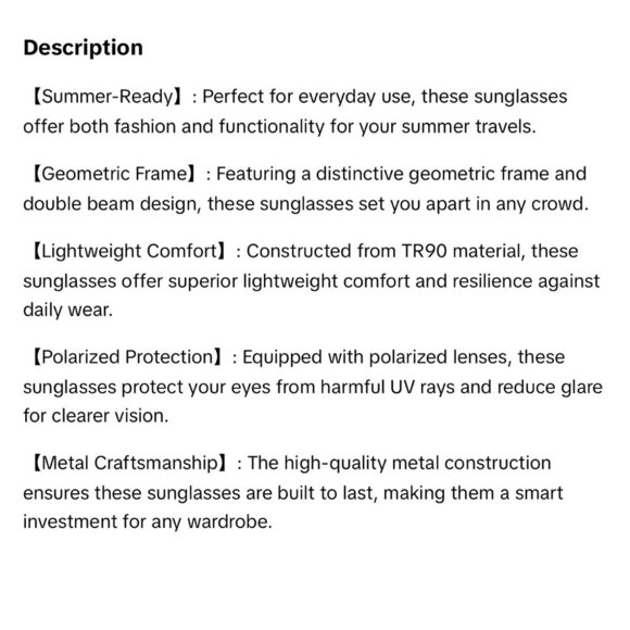 Geometric Frame Double Beam Sun Protection Sun Glasses in Coffee Brown - Picture 2 of 6